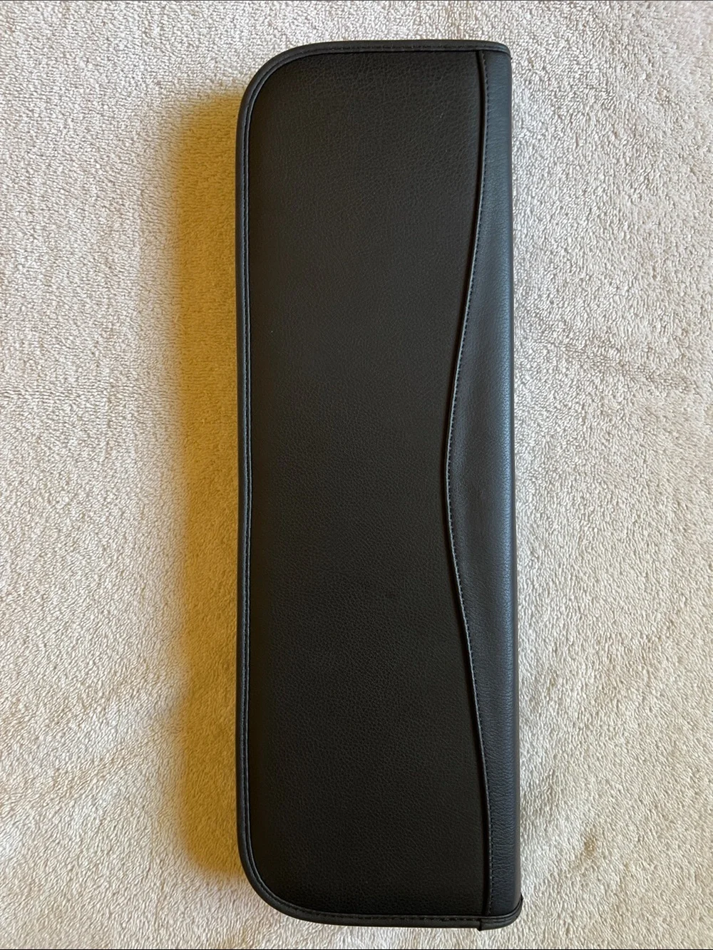 Black Leather Travel Tie Case